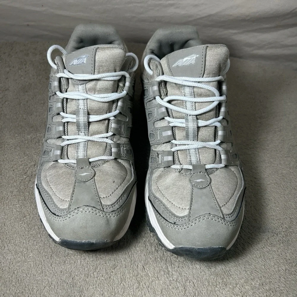 Avia Women's Size 8 W Gray Walking Trail Shoes Sneakers Athletic Lace Up‎